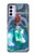 W3912 Cute Little Mermaid Aqua Spa Hülle Schutzhülle Taschen und Leder Flip für Motorola Moto G42