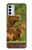 W3917 Capybara Family Giant Guinea Pig Hülle Schutzhülle Taschen und Leder Flip für Motorola Moto G42
