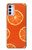 W3946 Seamless Orange Pattern Hülle Schutzhülle Taschen und Leder Flip für Motorola Moto G42