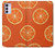 W3946 Seamless Orange Pattern Hülle Schutzhülle Taschen und Leder Flip für Motorola Moto G42