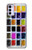W3956 Watercolor Palette Box Graphic Hülle Schutzhülle Taschen und Leder Flip für Motorola Moto G42