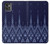 W3950 Textile Thai Blue Pattern Hülle Schutzhülle Taschen und Leder Flip für Motorola Moto G32