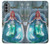 W3911 Cute Little Mermaid Aqua Spa Hülle Schutzhülle Taschen und Leder Flip für Motorola Moto G31