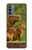 W3917 Capybara Family Giant Guinea Pig Hülle Schutzhülle Taschen und Leder Flip für Motorola Moto G31