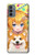 W3918 Baby Corgi Dog Corgi Girl Candy Hülle Schutzhülle Taschen und Leder Flip für Motorola Moto G31