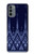 W3950 Textile Thai Blue Pattern Hülle Schutzhülle Taschen und Leder Flip für Motorola Moto G31