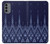 W3950 Textile Thai Blue Pattern Hülle Schutzhülle Taschen und Leder Flip für Motorola Moto G31