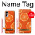 W3946 Seamless Orange Pattern Hülle Schutzhülle Taschen und Leder Flip für Motorola Moto G22
