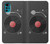 W3952 Turntable Vinyl Record Player Graphic Hülle Schutzhülle Taschen und Leder Flip für Motorola Moto G22