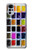 W3956 Watercolor Palette Box Graphic Hülle Schutzhülle Taschen und Leder Flip für Motorola Moto G22