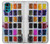 W3956 Watercolor Palette Box Graphic Hülle Schutzhülle Taschen und Leder Flip für Motorola Moto G22