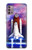 W3913 Colorful Nebula Space Shuttle Hülle Schutzhülle Taschen und Leder Flip für Motorola Moto G30, G20, G10