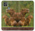 W3917 Capybara Family Giant Guinea Pig Hülle Schutzhülle Taschen und Leder Flip für Motorola Moto G9 Power
