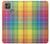 W3942 LGBTQ Rainbow Plaid Tartan Hülle Schutzhülle Taschen und Leder Flip für Motorola Moto G9 Power