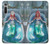 W3911 Cute Little Mermaid Aqua Spa Hülle Schutzhülle Taschen und Leder Flip für Motorola Moto G8