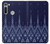W3950 Textile Thai Blue Pattern Hülle Schutzhülle Taschen und Leder Flip für Motorola Moto G8