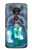 W3912 Cute Little Mermaid Aqua Spa Hülle Schutzhülle Taschen und Leder Flip für Motorola Moto G7 Play