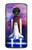 W3913 Colorful Nebula Space Shuttle Hülle Schutzhülle Taschen und Leder Flip für Motorola Moto G7 Play