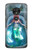 W3911 Cute Little Mermaid Aqua Spa Hülle Schutzhülle Taschen und Leder Flip für Motorola Moto G7 Power