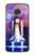 W3913 Colorful Nebula Space Shuttle Hülle Schutzhülle Taschen und Leder Flip für Motorola Moto G7, Moto G7 Plus