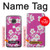 W3924 Cherry Blossom Pink Background Hülle Schutzhülle Taschen und Leder Flip für Motorola Moto G7, Moto G7 Plus