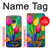 W3926 Colorful Tulip Oil Painting Hülle Schutzhülle Taschen und Leder Flip für Motorola Moto G7, Moto G7 Plus