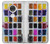 W3956 Watercolor Palette Box Graphic Hülle Schutzhülle Taschen und Leder Flip für Motorola Moto G7, Moto G7 Plus
