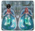 W3911 Cute Little Mermaid Aqua Spa Hülle Schutzhülle Taschen und Leder Flip für Motorola Moto G6