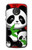 W3929 Cute Panda Eating Bamboo Hülle Schutzhülle Taschen und Leder Flip für Motorola Moto G6