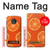 W3946 Seamless Orange Pattern Hülle Schutzhülle Taschen und Leder Flip für Motorola Moto G6