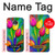 W3926 Colorful Tulip Oil Painting Hülle Schutzhülle Taschen und Leder Flip für Motorola Moto Z2 Play, Z2 Force