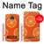 W3946 Seamless Orange Pattern Hülle Schutzhülle Taschen und Leder Flip für Motorola Moto Z2 Play, Z2 Force