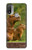 W3917 Capybara Family Giant Guinea Pig Hülle Schutzhülle Taschen und Leder Flip für Motorola Moto E20,E30,E40