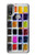 W3956 Watercolor Palette Box Graphic Hülle Schutzhülle Taschen und Leder Flip für Motorola Moto E20,E30,E40