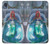 W3912 Cute Little Mermaid Aqua Spa Hülle Schutzhülle Taschen und Leder Flip für Motorola Moto E6, Moto E (6th Gen)