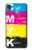 W3930 Cyan Magenta Yellow Key Hülle Schutzhülle Taschen und Leder Flip für Motorola Moto E6, Moto E (6th Gen)