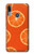 W3946 Seamless Orange Pattern Hülle Schutzhülle Taschen und Leder Flip für Motorola Moto E6 Plus, Moto E6s