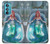 W3911 Cute Little Mermaid Aqua Spa Hülle Schutzhülle Taschen und Leder Flip für Motorola Edge 30