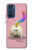 W3923 Cat Bottom Rainbow Tail Hülle Schutzhülle Taschen und Leder Flip für Motorola Edge 30