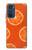 W3946 Seamless Orange Pattern Hülle Schutzhülle Taschen und Leder Flip für Motorola Edge 30