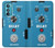 W3962 Guitar Analog Delay Graphic Hülle Schutzhülle Taschen und Leder Flip für Motorola Edge 30