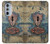 W3955 Vintage Keyhole Weather Door Hülle Schutzhülle Taschen und Leder Flip für Motorola Edge 30 Pro