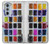 W3956 Watercolor Palette Box Graphic Hülle Schutzhülle Taschen und Leder Flip für Motorola Edge 30 Pro