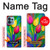 W3926 Colorful Tulip Oil Painting Hülle Schutzhülle Taschen und Leder Flip für Motorola Edge+ (2023), X40, X40 Pro, Edge 40 Pro