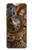 W3927 Compass Clock Gage Steampunk Hülle Schutzhülle Taschen und Leder Flip für Motorola Edge+