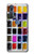 W3956 Watercolor Palette Box Graphic Hülle Schutzhülle Taschen und Leder Flip für Motorola Edge+
