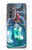 W3912 Cute Little Mermaid Aqua Spa Hülle Schutzhülle Taschen und Leder Flip für Motorola Edge (2022)