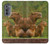 W3917 Capybara Family Giant Guinea Pig Hülle Schutzhülle Taschen und Leder Flip für Motorola Edge (2022)
