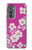 W3924 Cherry Blossom Pink Background Hülle Schutzhülle Taschen und Leder Flip für Motorola Edge (2022)