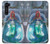 W3912 Cute Little Mermaid Aqua Spa Hülle Schutzhülle Taschen und Leder Flip für Motorola Edge